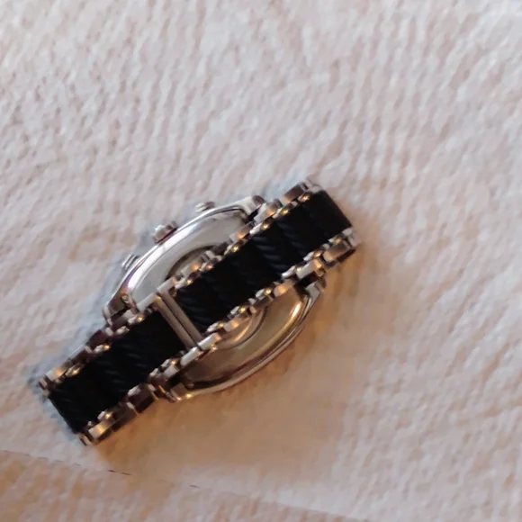 David Yurman Diamond Thoroughbred Silver and Black Chronograph Watch - Picture 6 of 16